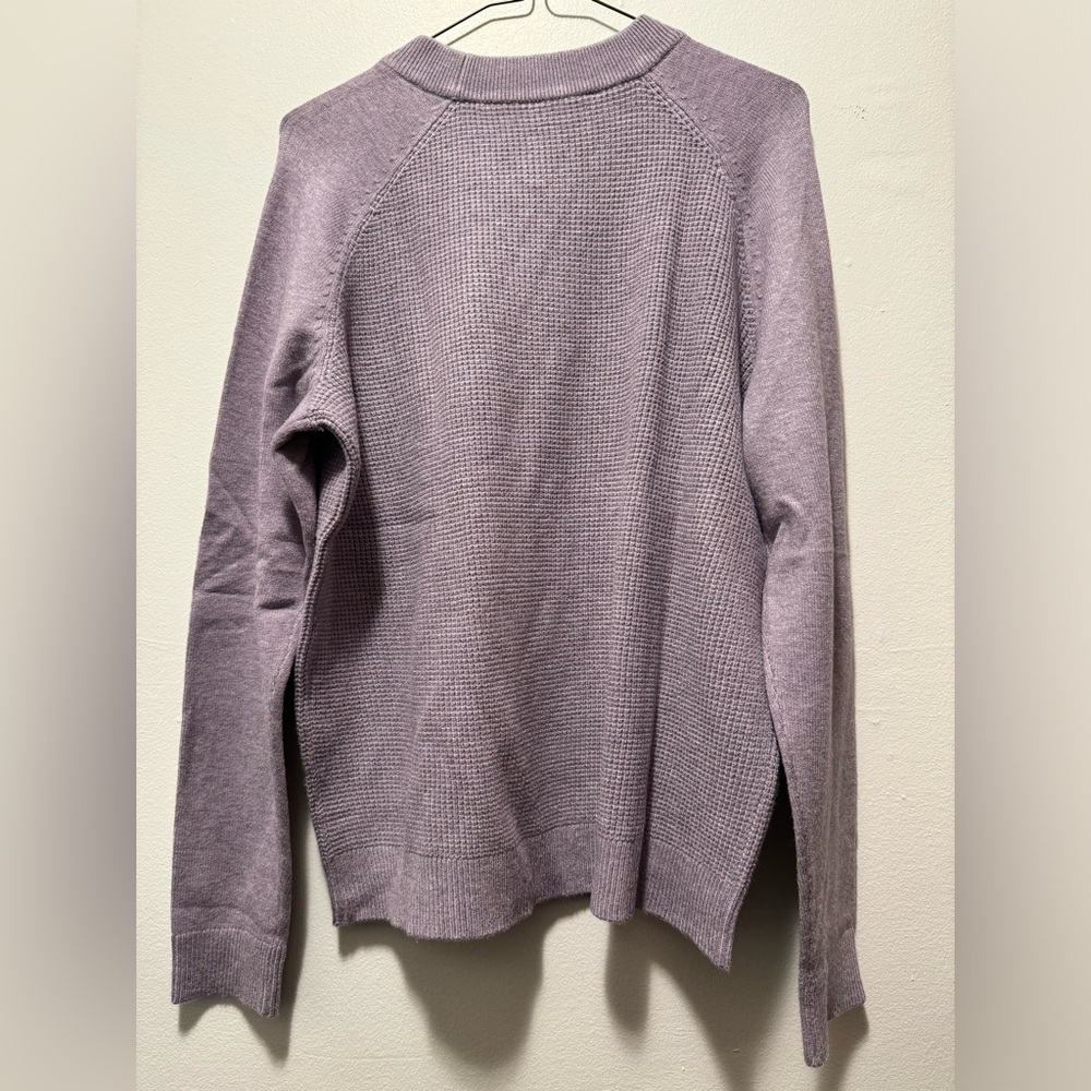 Denver Hayes Purple Waffle long sleeve sweater. Large - Picture 3 of 4